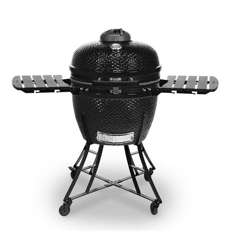 ORNATUS OUTDOORS 22 in. Louisiana Kamado Charcoal Grills, Black OR2452220